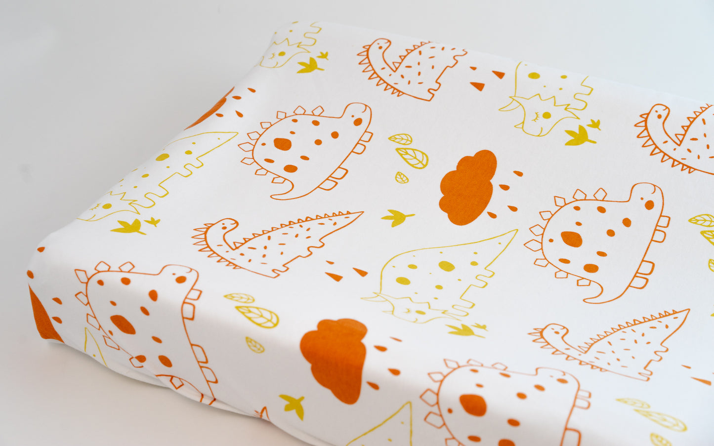 Organic Interlock Changing Pad Cover - Dinos- Animal Collection - Magnolia Organics