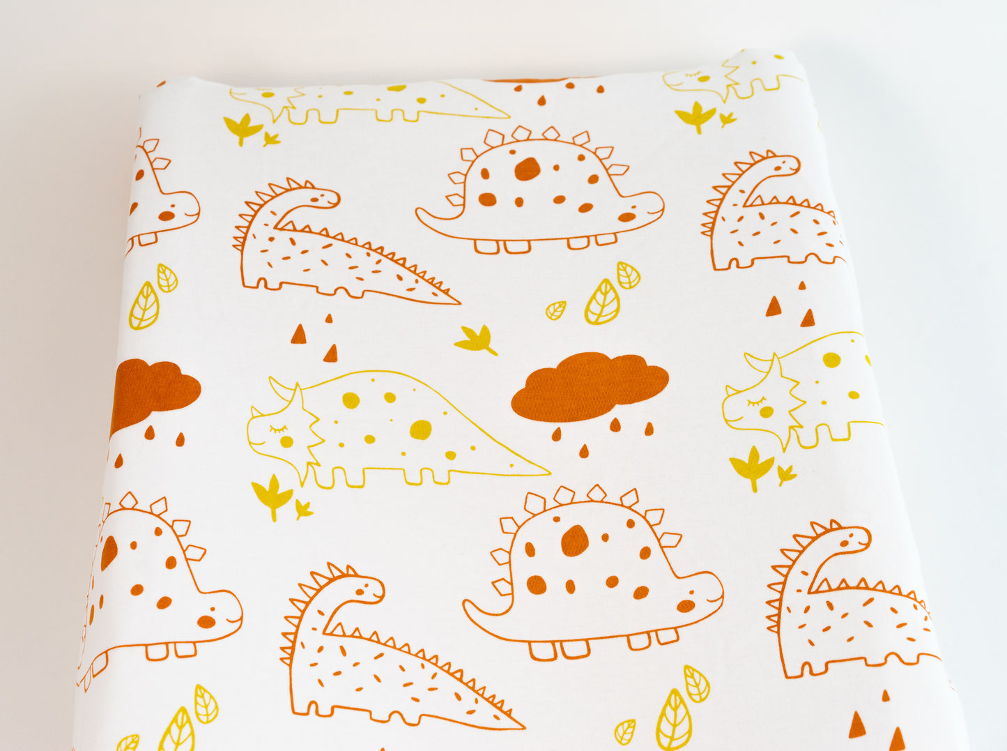 Organic Interlock Changing Pad Cover - Dinos- Animal Collection - Magnolia Organics