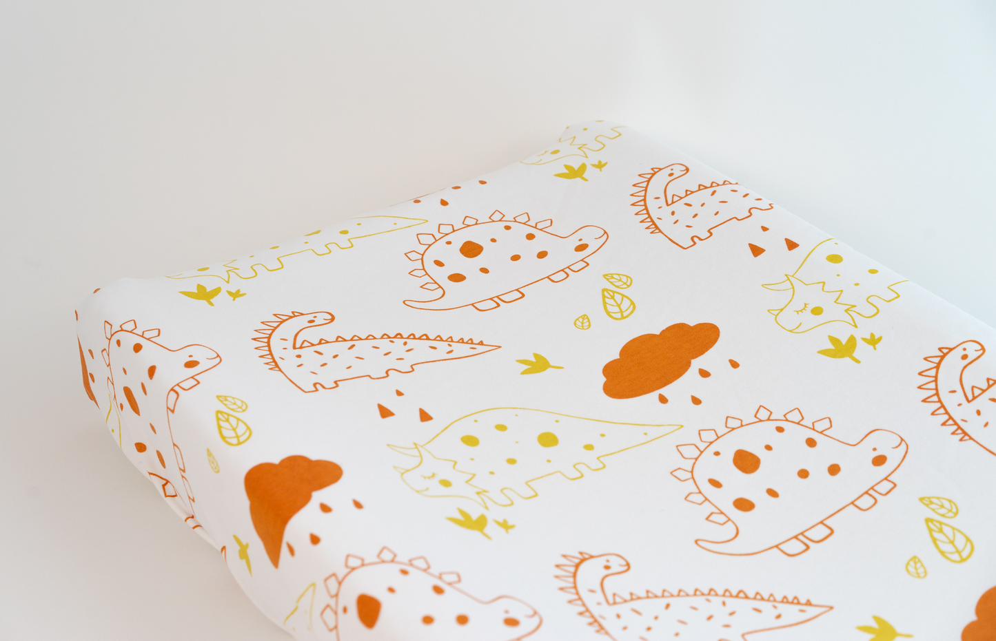 Organic Interlock Changing Pad Cover - Dinos- Animal Collection - Magnolia Organics