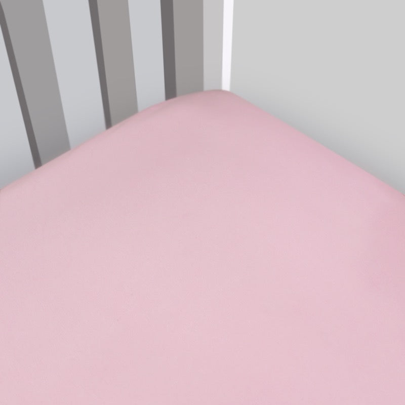 Pink cot best sale fitted sheet